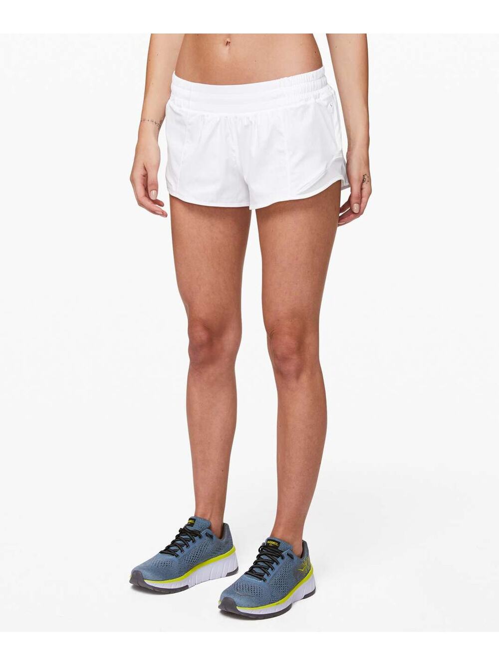 Lululemon Hotty Hot II Low Rise Short 2.5" White Size 10 Run Gym